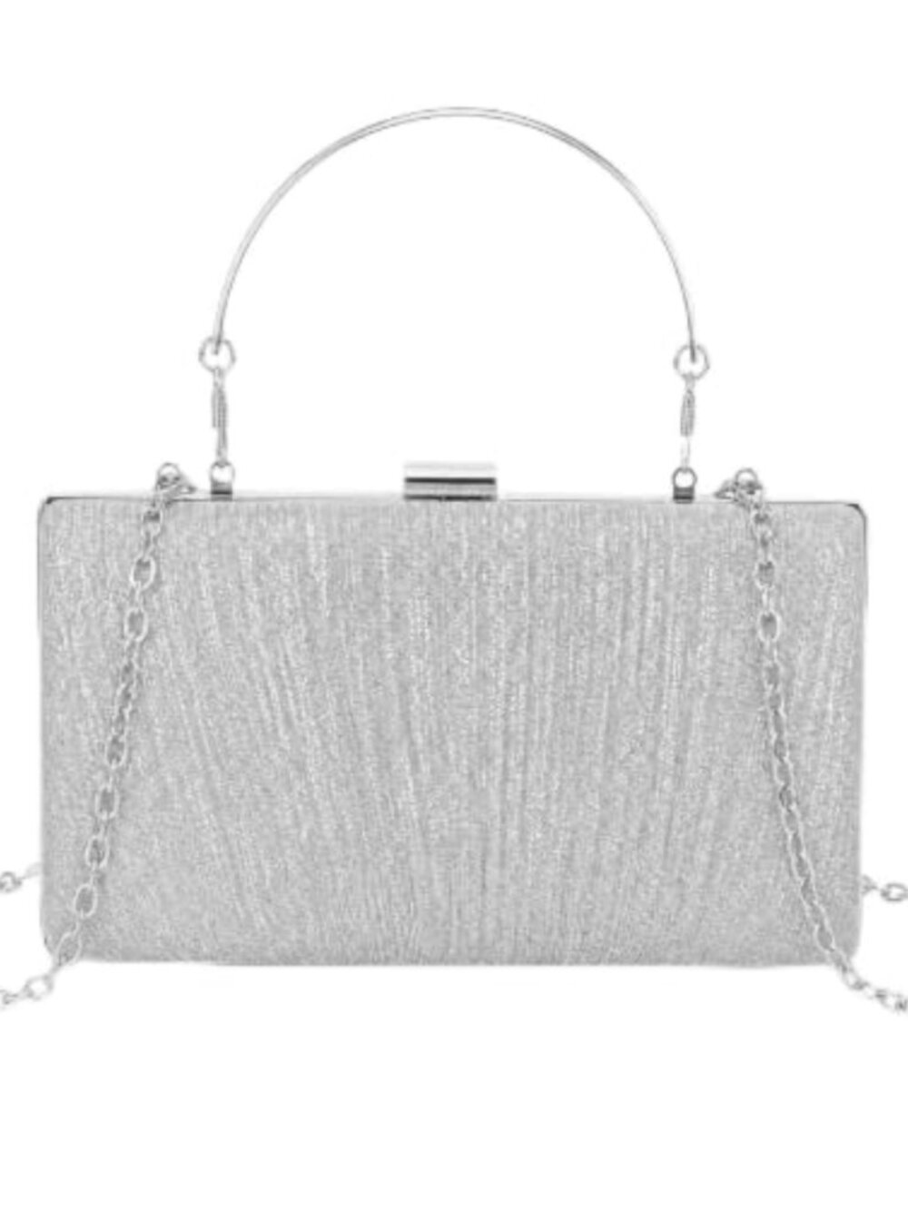 Pleated Evening Clutch Crossbody Handbag for Wedding Prom Party